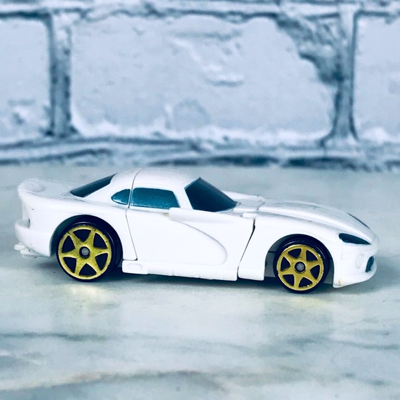 Hasbro Transformers Mini Con White Dodge Viper Car Rare Vintage 2001 Takara Toy - Picture 1 of 8